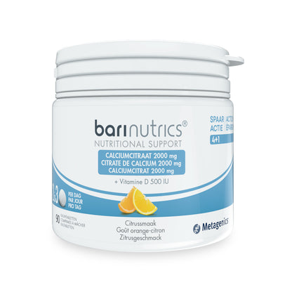 BariNutrics Citrate de Calcium 90 Comprimés à mâcher