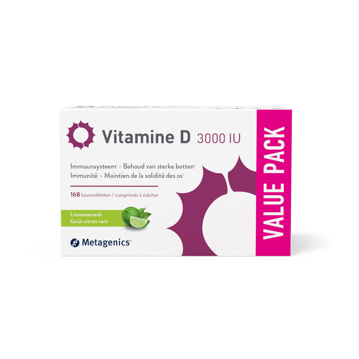 Vitamine D 3000 UI 168 Comprimés à mâcher
