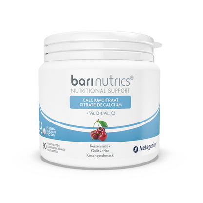 BariNutrics Calciumcitraat Vit. D & Vit. K2 90 Kauwtabletten