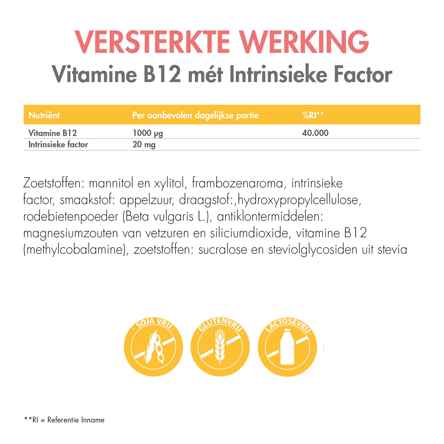 BariNutrics Vitamine B12 I.F.  90 Comprimés à mâcher