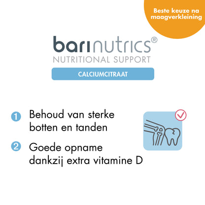 BariNutrics Citrate de Calcium 90 Comprimés à mâcher