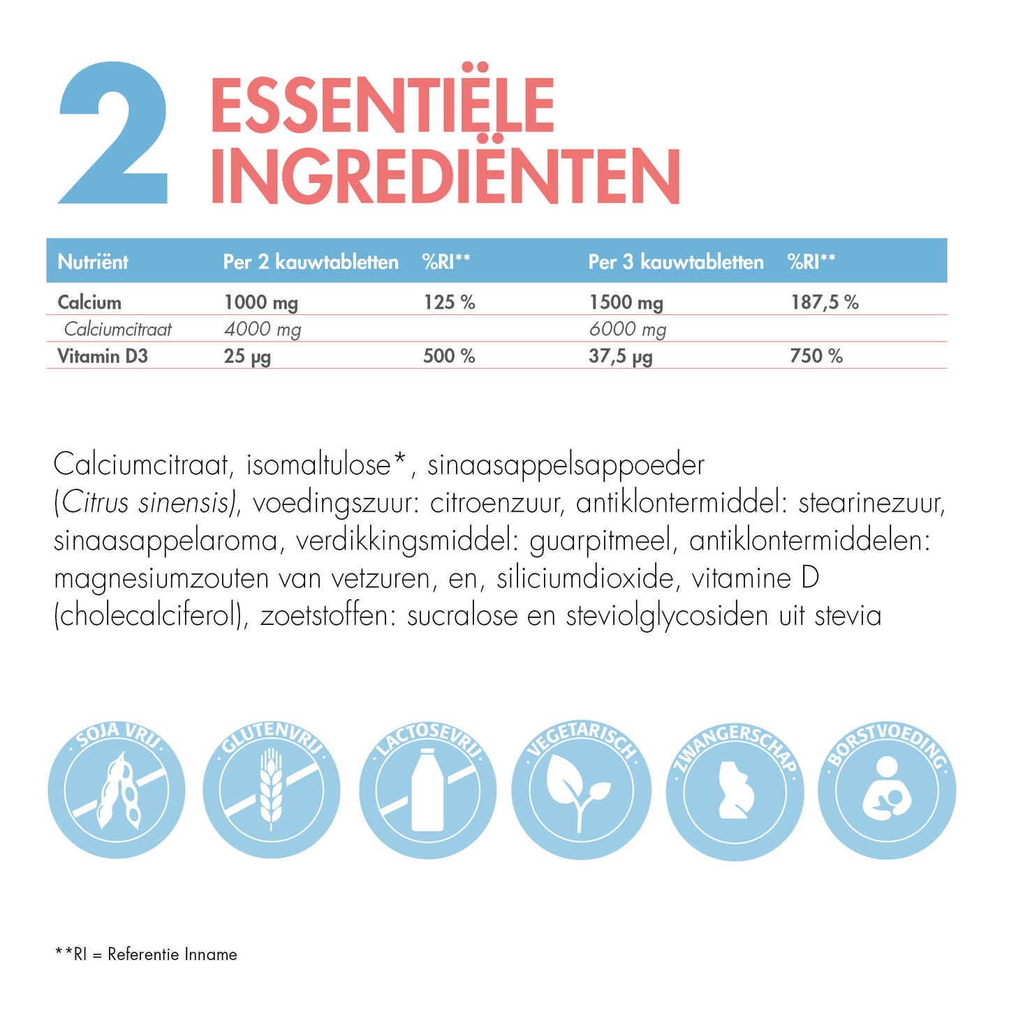BariNutrics Citrate de calcium Vit. D & Vit. K2 90 Comprimés à mâcher