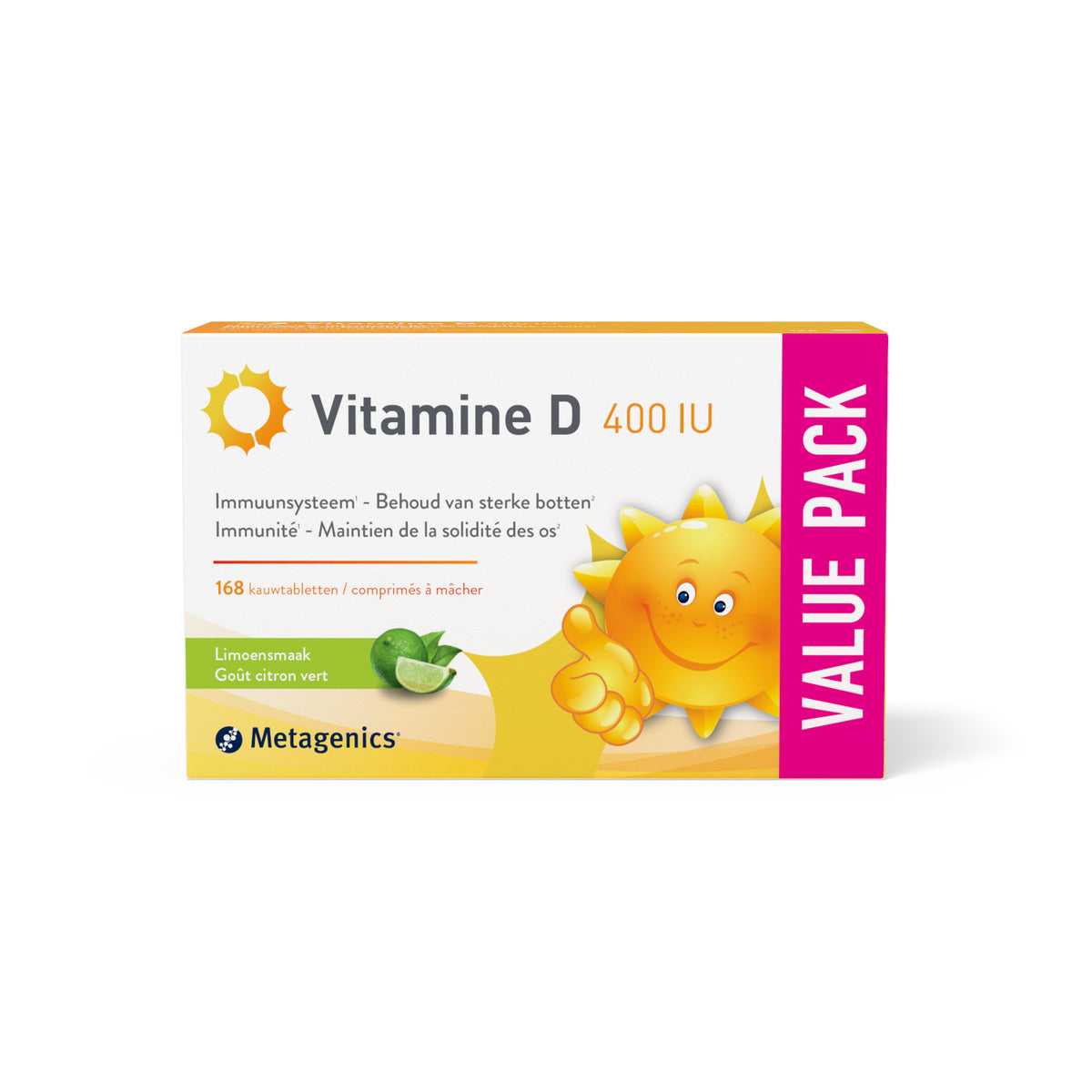 Vitamine D 400 UI  84 Comprimés à mâcher