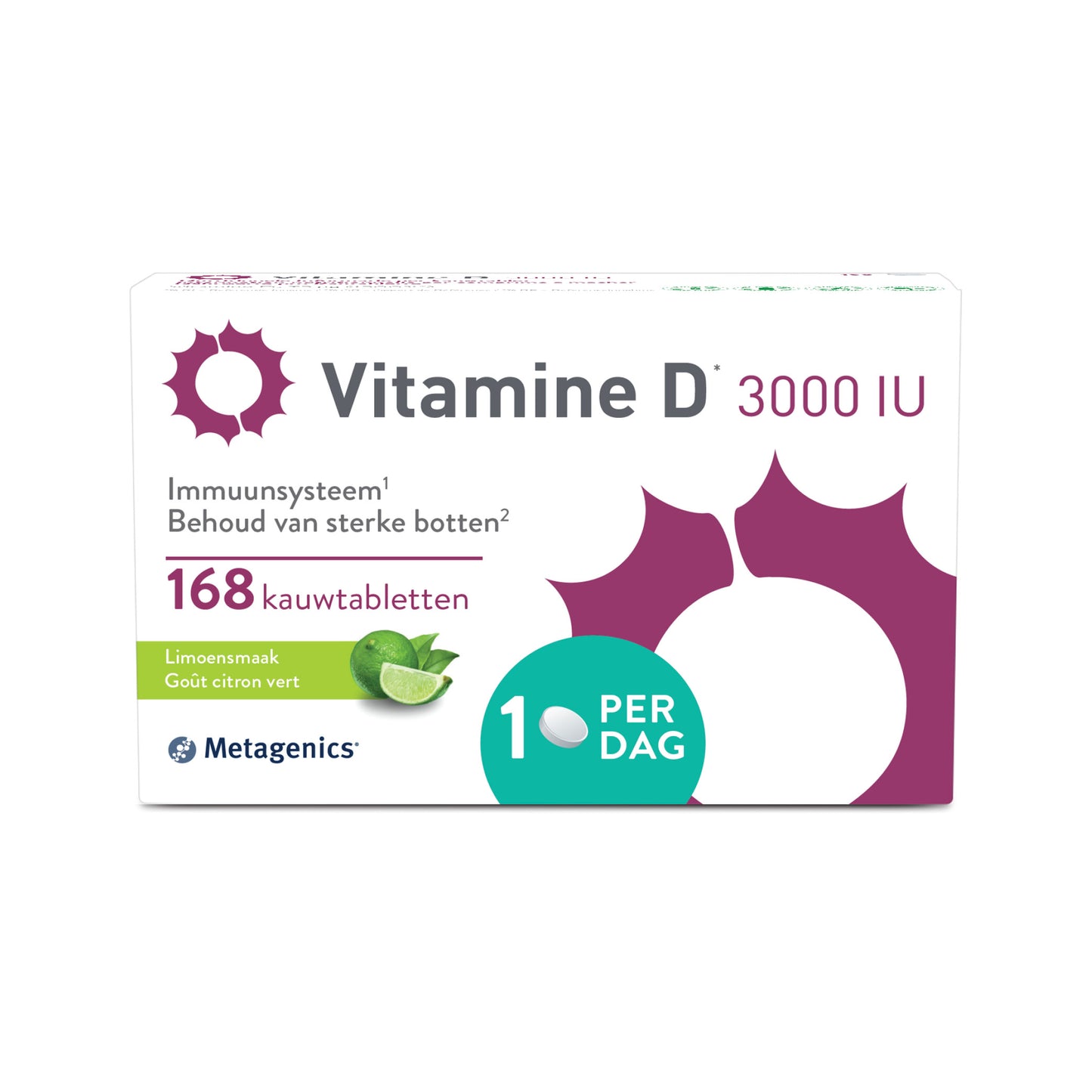 Vitamine D 3000 UI 168 Comprimés à mâcher