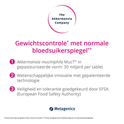 The Akkermansia Company Gestion du Poids 30 Comprimés