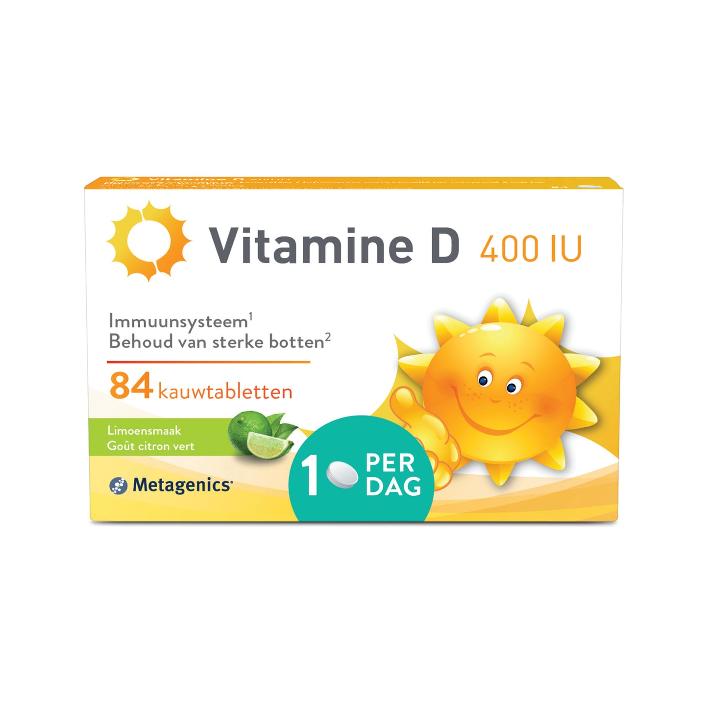 Vitamine D 400 UI  84 Comprimés à mâcher